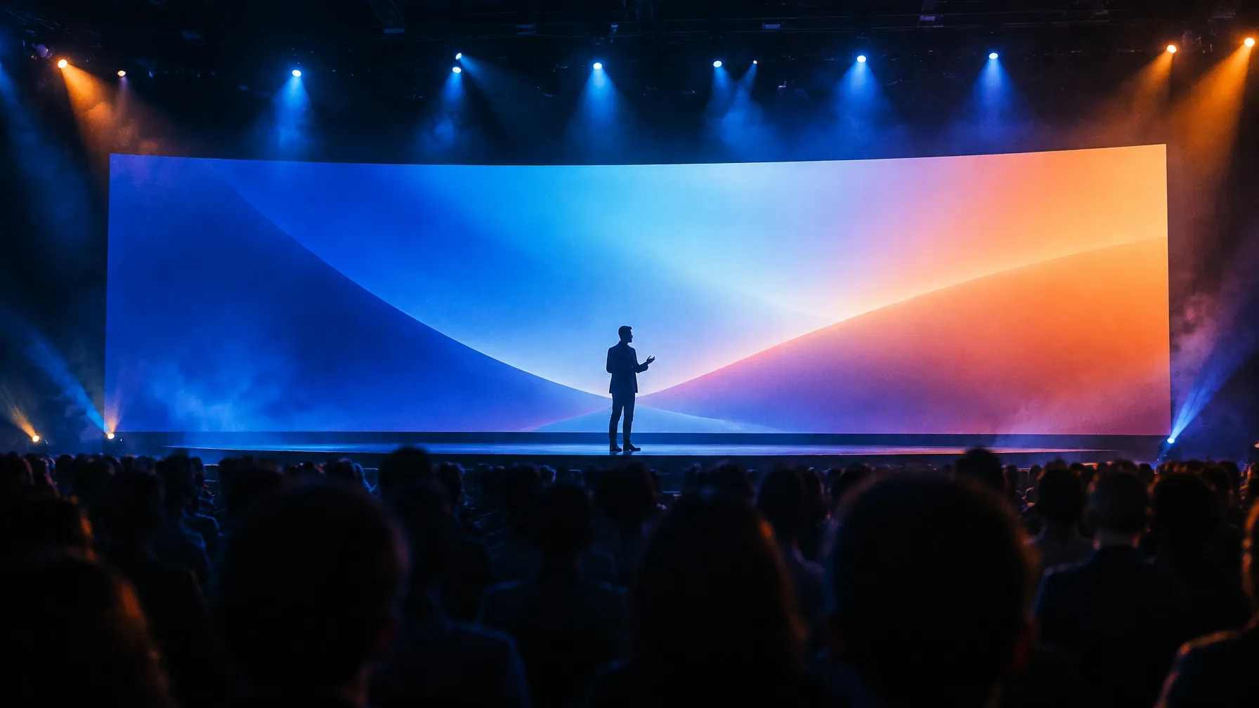 Audience watching a cinematic live event stage